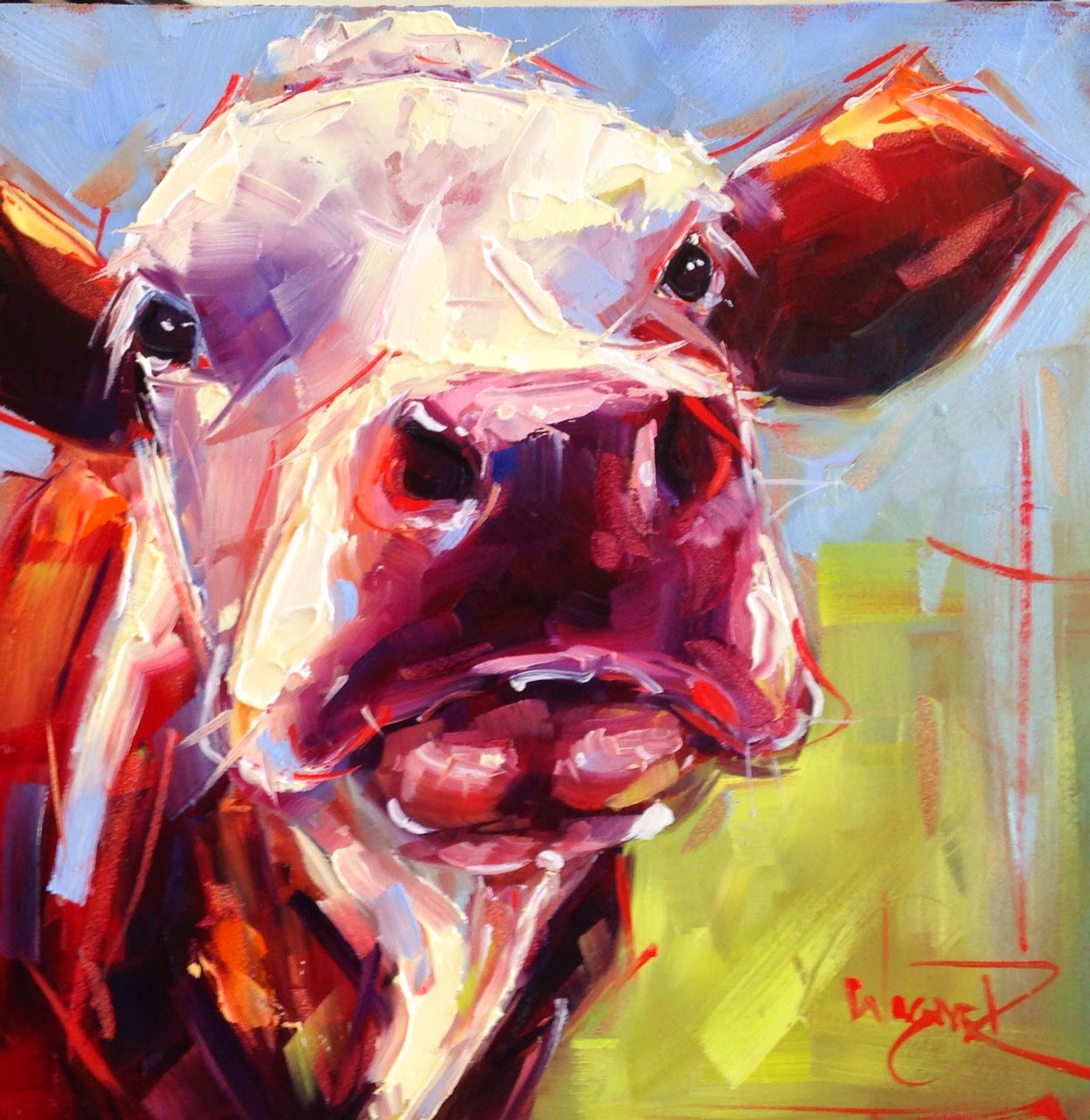 1246x1280 Olga Paints Sold - Contemporary Cow Painting