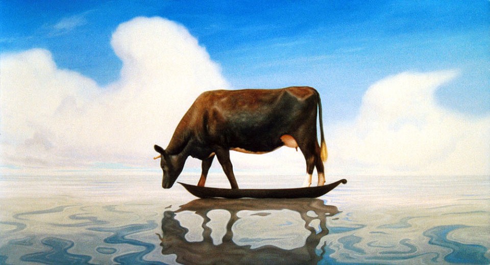 960x520 Cow Painting Richard Baxter Contemporary Paintings - Contemporary Cow Painting