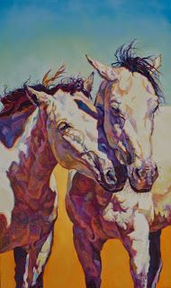 190x320 Daily Painters Abstract Gallery Colorful Contemporary Horse Art - Contemporary Horse Painting
