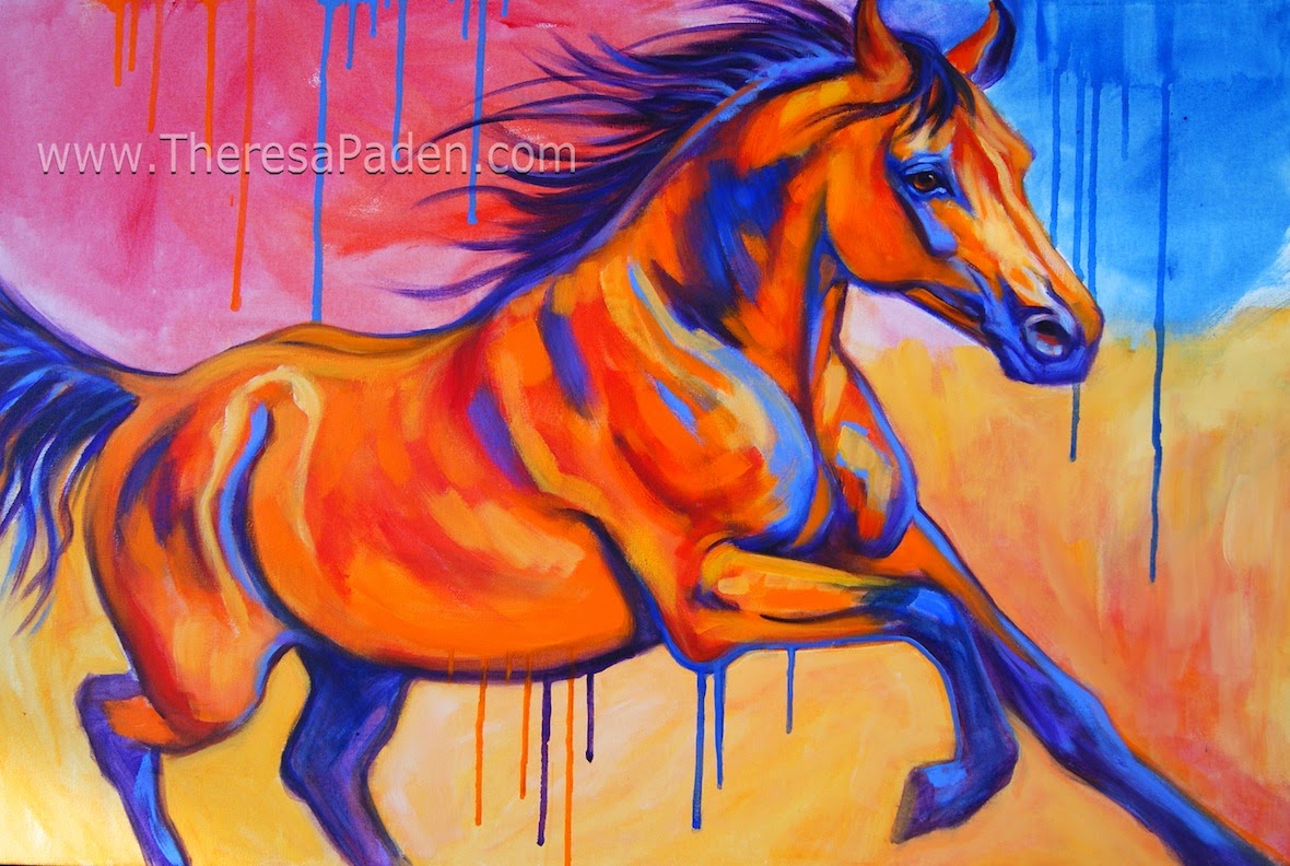 1180x792 Paintings By Theresa Paden Large Contemporary Horse Painting - Contemporary Horse Painting