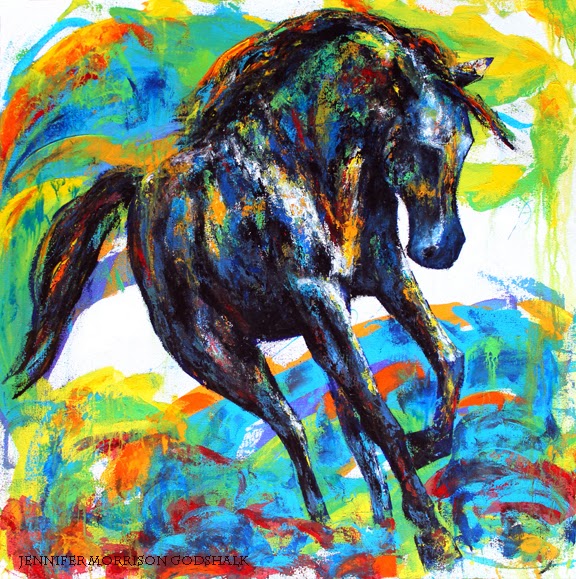 576x579 Abstract Horse Paintings Abstract And Contemporary Horse Paintings - Contemporary Horse Painting
