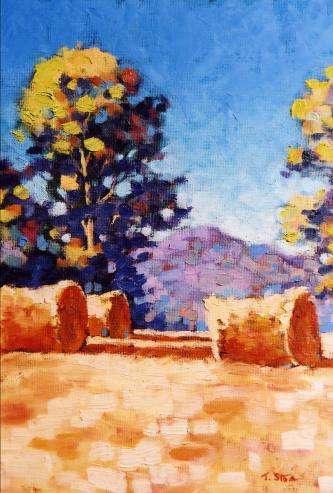 333x493 Contemporary Landscape Paintings Wheat Harvest Picture - Contemporary Landscape Painting