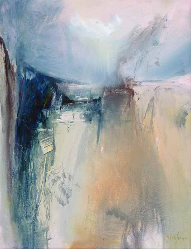 614x800 A Sketchy Idea Of Civilization Semi Abstract Landscape Painting - Contemporary Landscape Painting