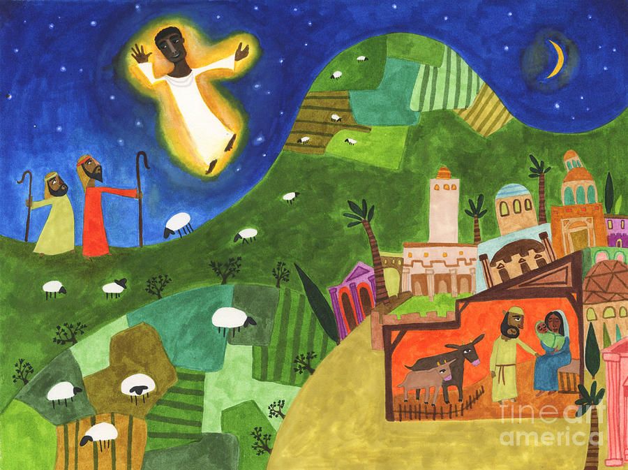 900x673 Janet Katari (Jkatari) - Contemporary Nativity Scene Painting