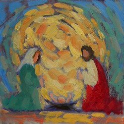 250x250 Modern Nativity Paintings - Contemporary Nativity Scene Painting