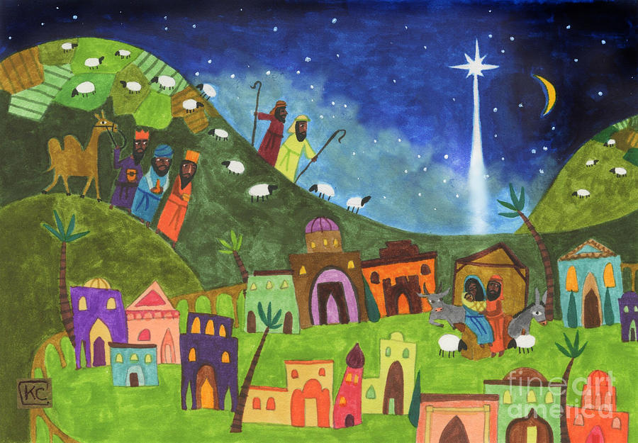 900x625 Nativity Georgia Preach - Contemporary Nativity Scene Painting