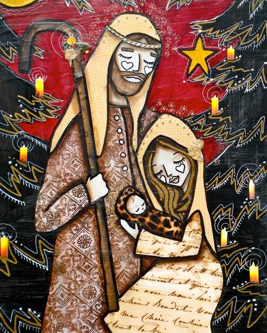 521x650 Stunning Kelly Lish Artwork For Sale On Fine Art Prints - Contemporary Nativity Scene Painting