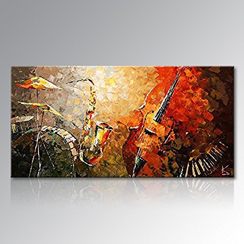 500x500 Everfun Art Hand Painted Oil Painting On Canvas Modern Music - Contemporary Oil Painting