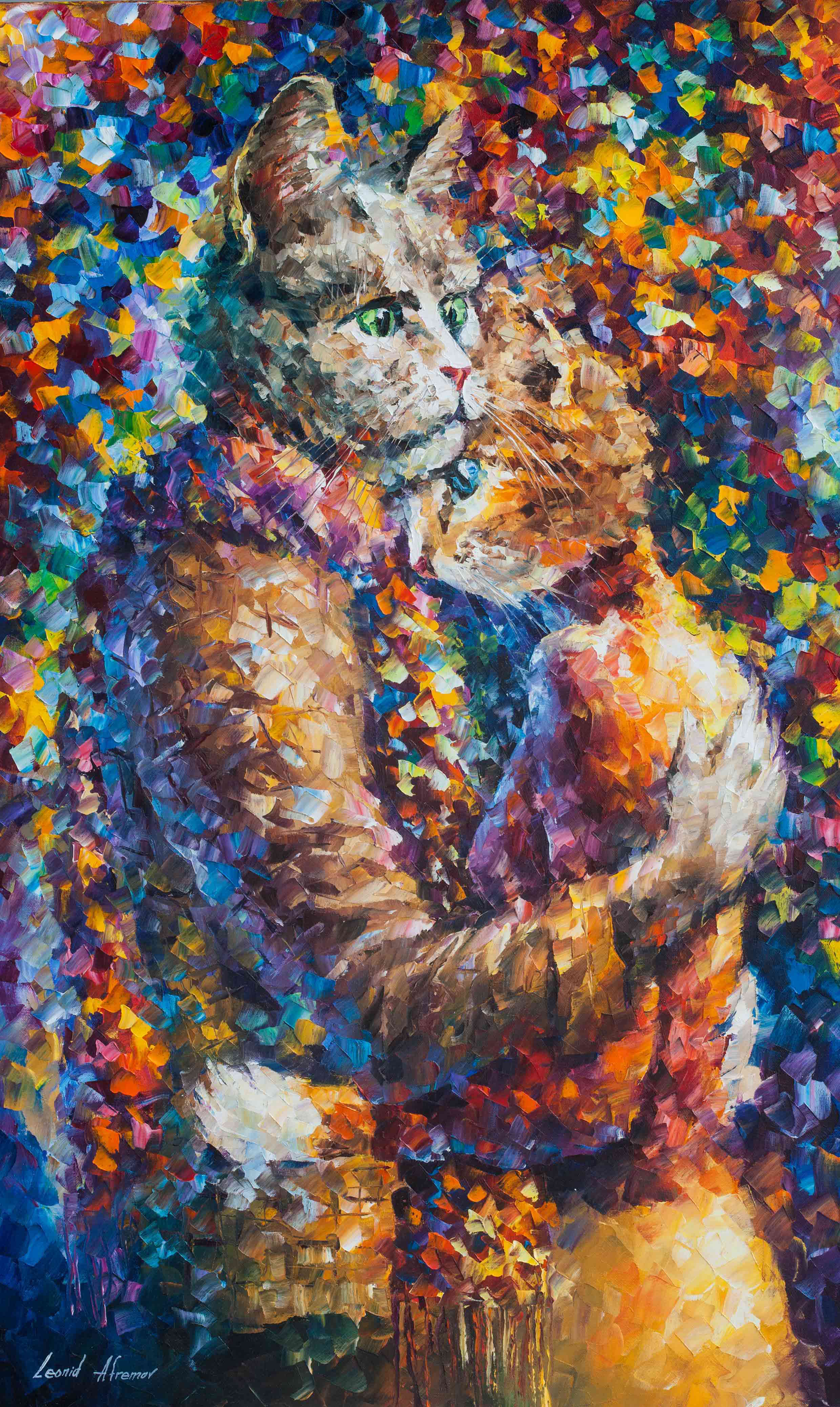 2480x4153 Goodbye My Miau - Contemporary Oil Painting