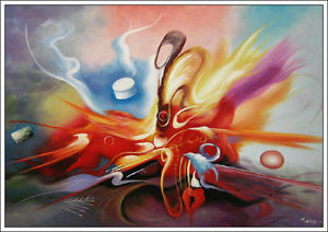 300x212 Large Modern Abstract Oil Painting Contemporary Wall Art On Canvas - Contemporary Oil Painting