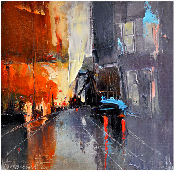 600x592 Modern Oil Painting With Palette Knife Contemporary Oil Paintings - Contemporary Oil Painting