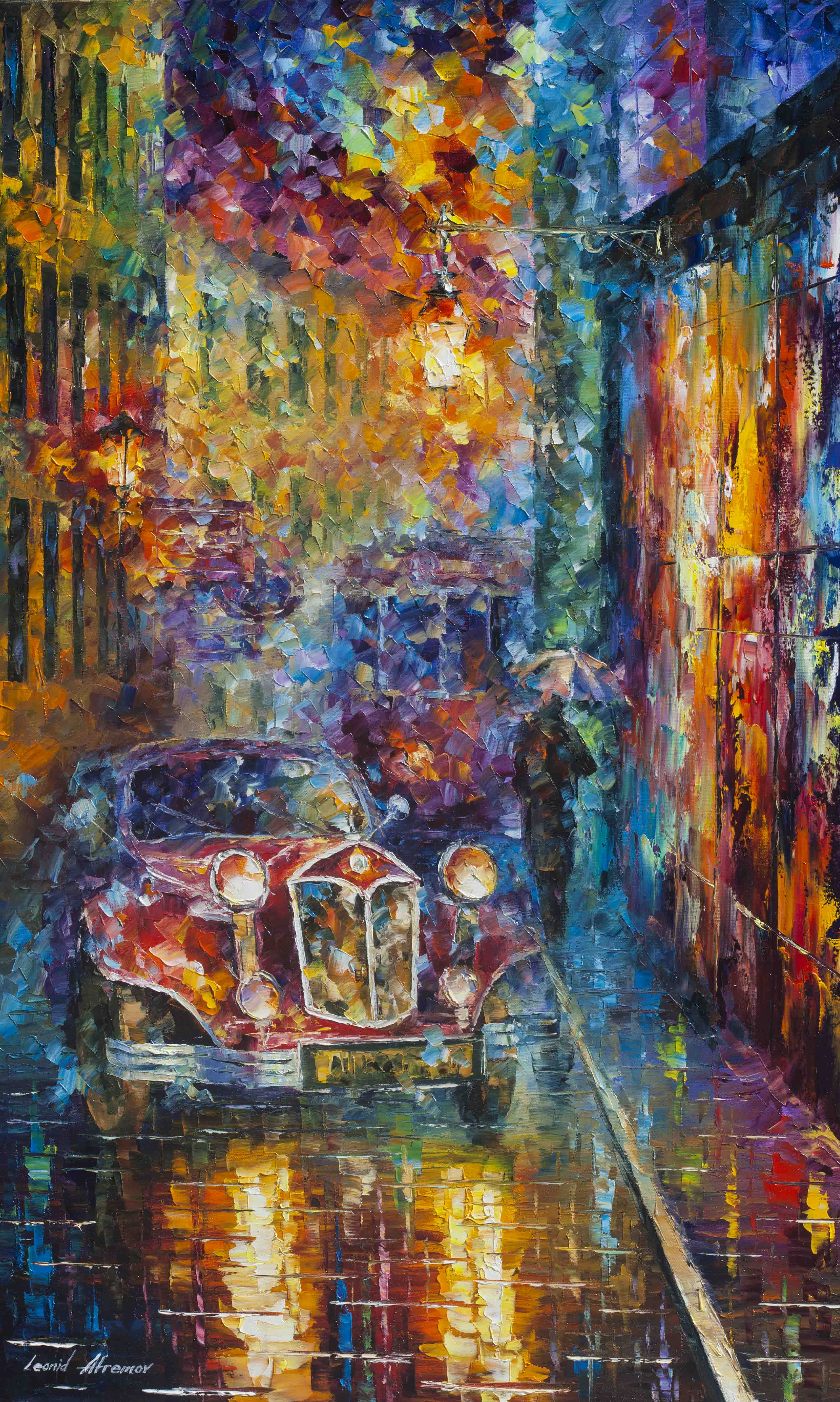 3199x5338 Vintage Car Collection Piece 11 - Contemporary Oil Painting