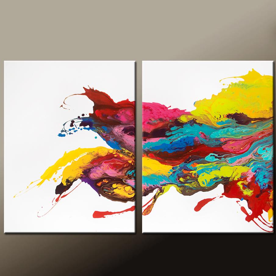 905x905 60x40 2pc Abstract Canvas Art Contemporary Painting By Destiny Womack - Contemporary Painting