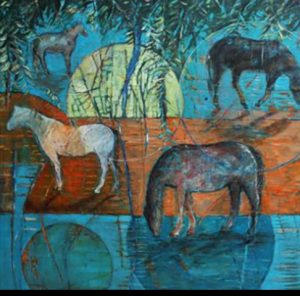300x296 Marleen De Waele De Bock Expressionism Contemporary Paintings - Contemporary Painting