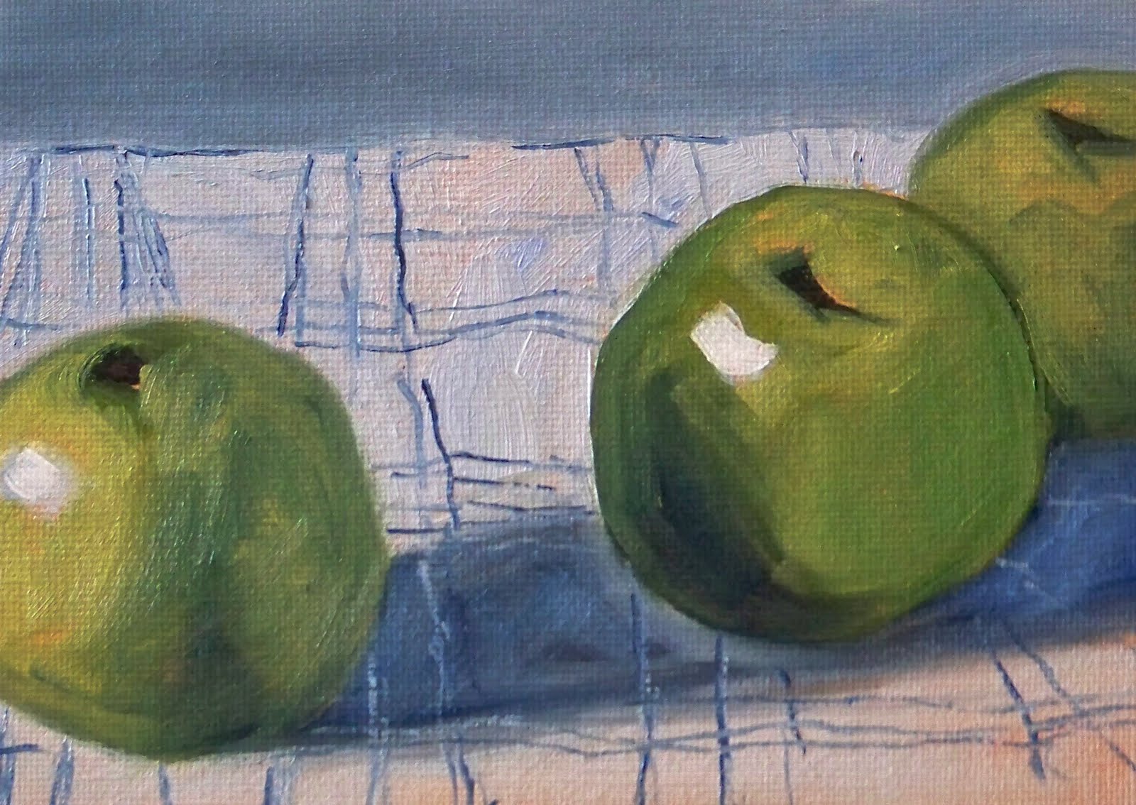 1600x1134 Painting Small Impressions Kitchen Apples Contemporary Still - Contemporary Still Life Painting