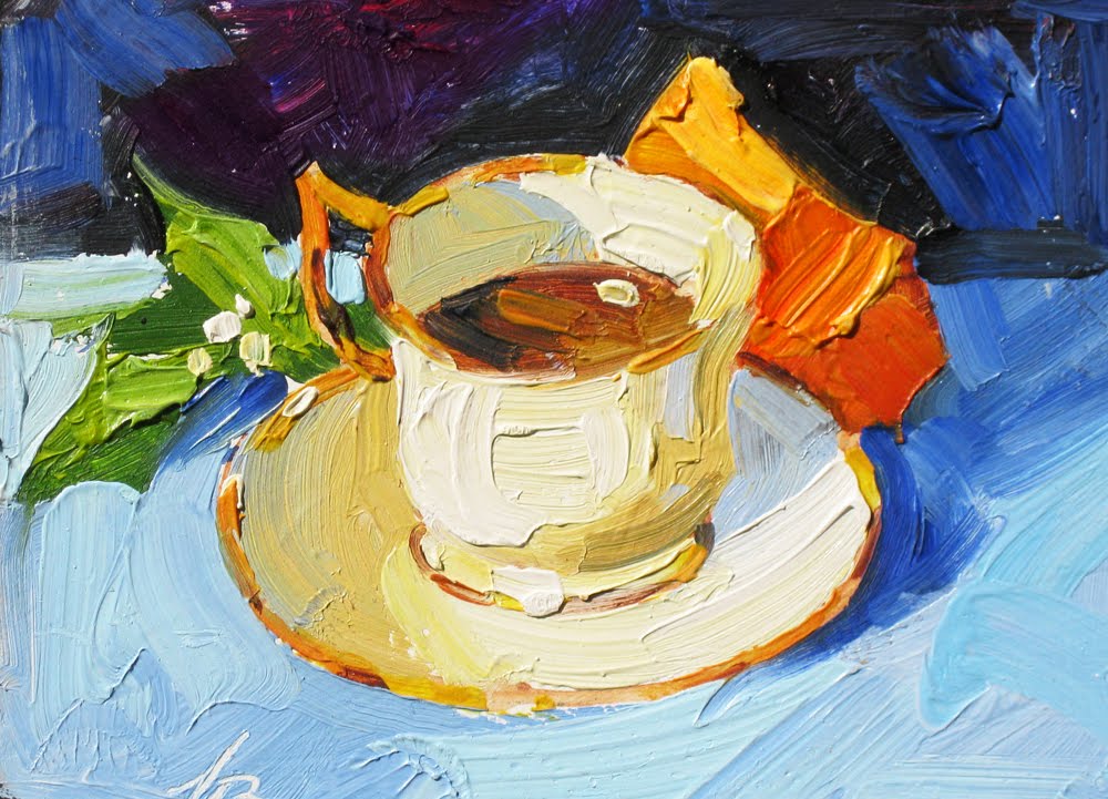 1000x721 Tom Brown Fine Art One Dollar Auction, Colorful Contemporary - Contemporary Still Life Painting