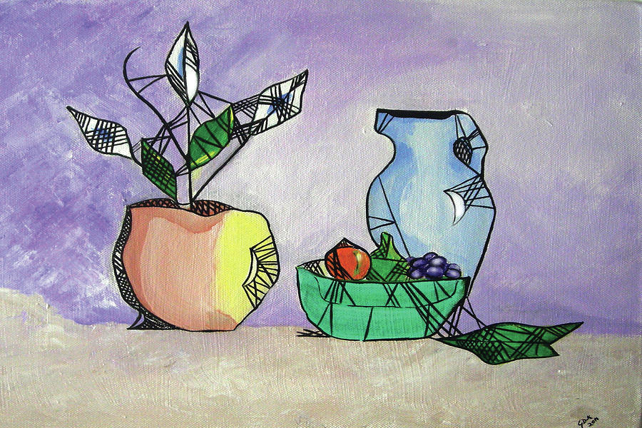 900x600 Contemporary Still Life Painting By Gloria Dietz Kiebron - Contemporary Still Life Painting