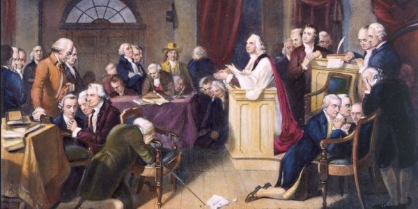 600x300 Heads Up Religious Freedom And Diversity Religion - Continental Congress Painting