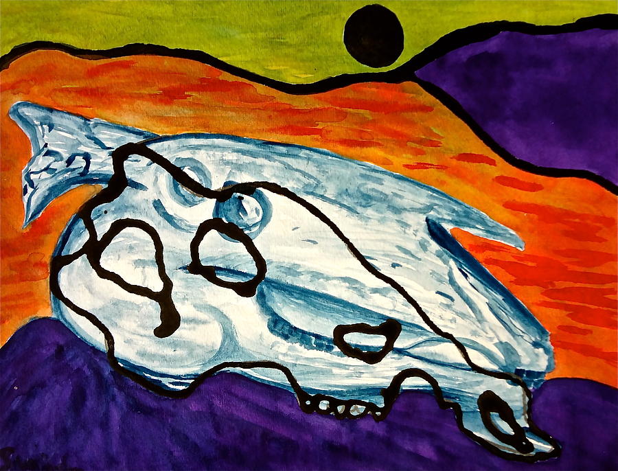 900x686 Spirit Contour Painting By Esther Anne Wilhelm - Contour Painting