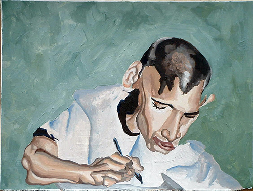 500x378 Gerry Blind Contour Painting Christian Tribastone - Contour Painting