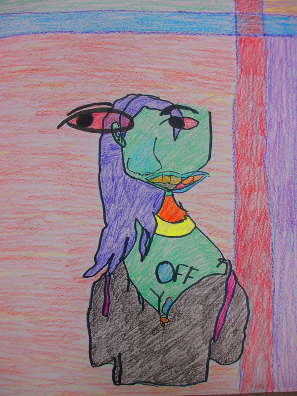 600x800 Blind Contour Self Portraits - Contour Painting