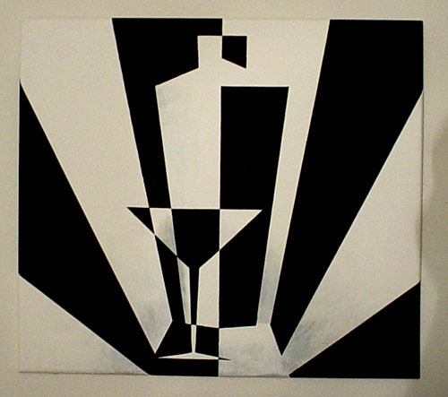 500x443 Martini Contrast Painting Original Painting By Jason - Contrast Painting