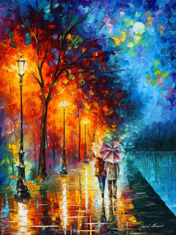 570x762 Romantic Wall Art Contrast Painting On Canvas By Leonid Afremov - Contrast Painting