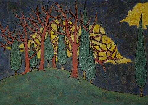 500x355 Harmony In Contrast By Kimia Pishdadian (2016) Painting Acrylic - Contrast Painting