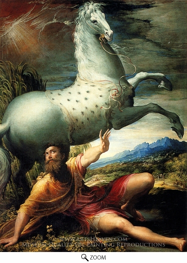 375x527 Reproduction Painting Parmigianino The Conversion Of Paul, Hand - Conversion Of Paul Painting