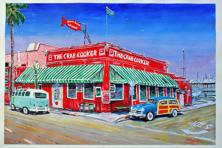 770x514 Saatchi Art Crab Cooker Newport Beach Painting By John Leclerc - Cooker Painting