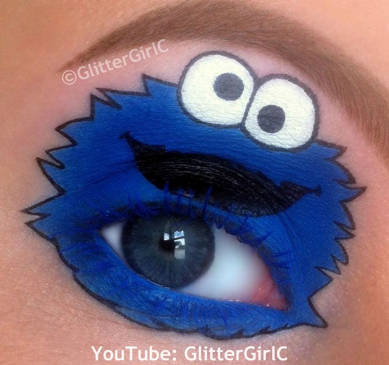 800x750 Cookie Monster Makeup Glittergirlc - Cookie Monster Face Painting
