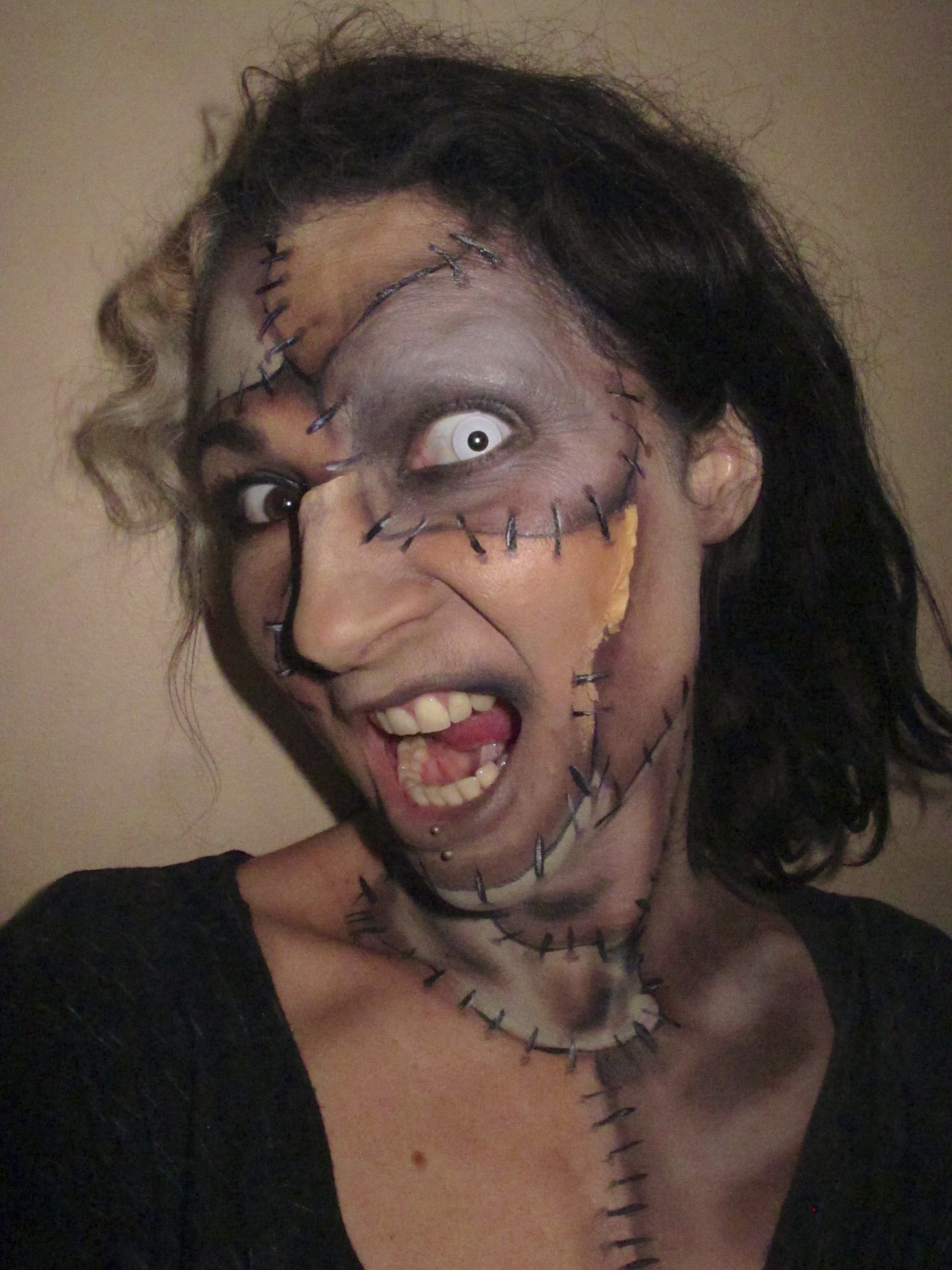 2112x2816 Frankenstein's Monster Face Paint Tutorial Coochiecrunch - Cookie Monster Face Painting