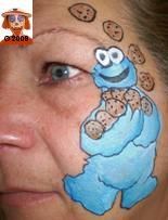 155x203 Theretroinc On Etsy Monster Face Painting, Paint - Cookie Monster Face Painting
