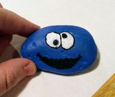 236x198 Hand Painted Rock Sesame Street Cookie Monster Rock - Cookie Monster Painting