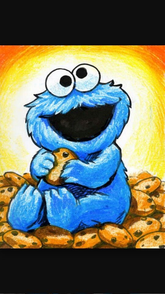 540x960 Collection Of Cookie Monster Drawing Cute High Quality, Free - Cookie Monster Painting
