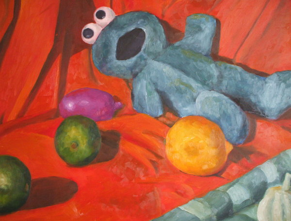 600x455 Cookie Monster Painting By Flying Biscuit Lover - Cookie Monster Painting