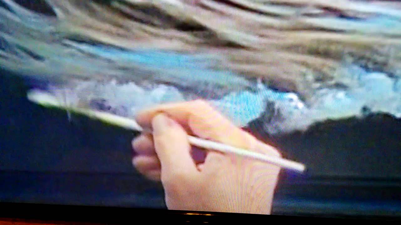 1280x720 Bob Ross Paints Cookie Monster On Beach. - Cookie Monster Painting