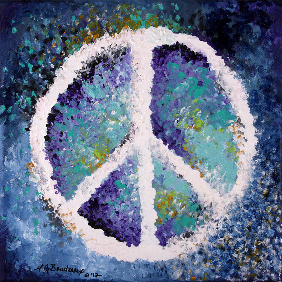 900x899 Cool Peace Painting By Michelle Boudreaux - Cool Art Painting