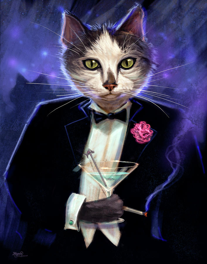 707x900 Cool Cat Painting By Jeff Haynie - Cool Cat Painting