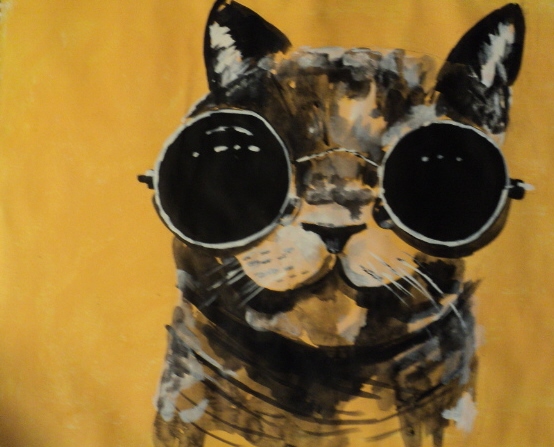 554x447 Wyclef Jean - Cool Cat Painting