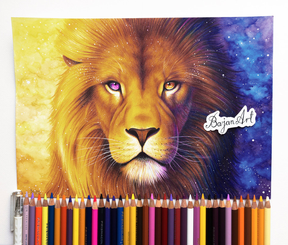 969x825 Guardian Of The Sun Lion Drawing By Bajan Art - Cool Lion Painting