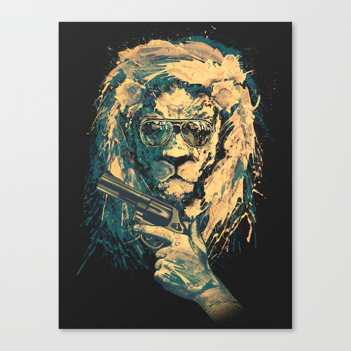 700x700 Lion Is Always Cool Canvas Print By Ncwwsww Society6 - Cool Lion Painting
