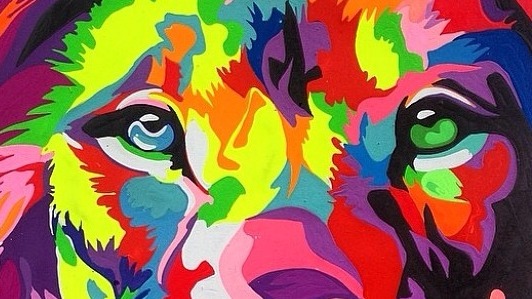 532x299 Cool Lion Tumblr - Cool Lion Painting