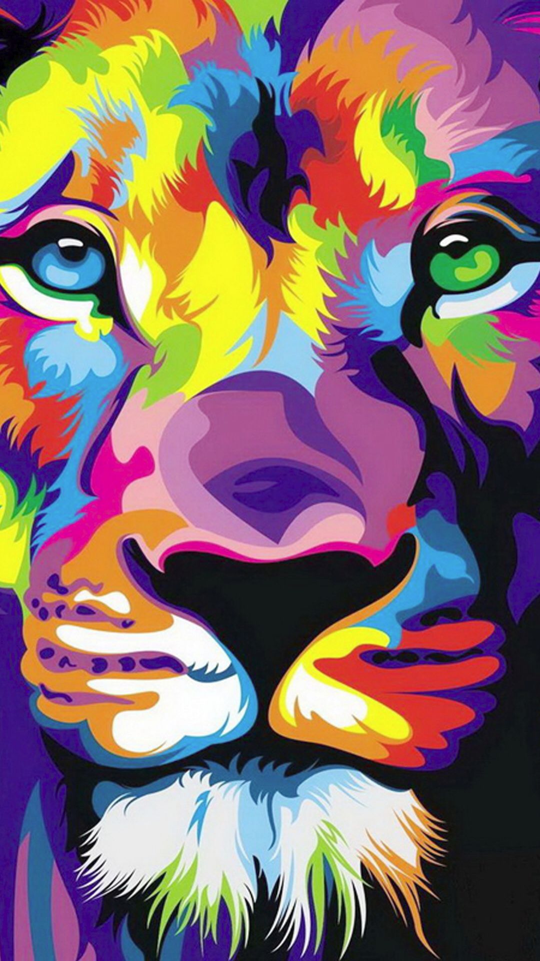 1080x1920 Checkout This Wallpaper For Your Iphone - Cool Lion Painting