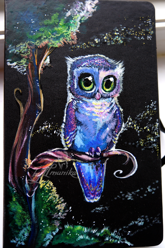 673x1012 Owl Painting By Imanika - Cool Owl Painting