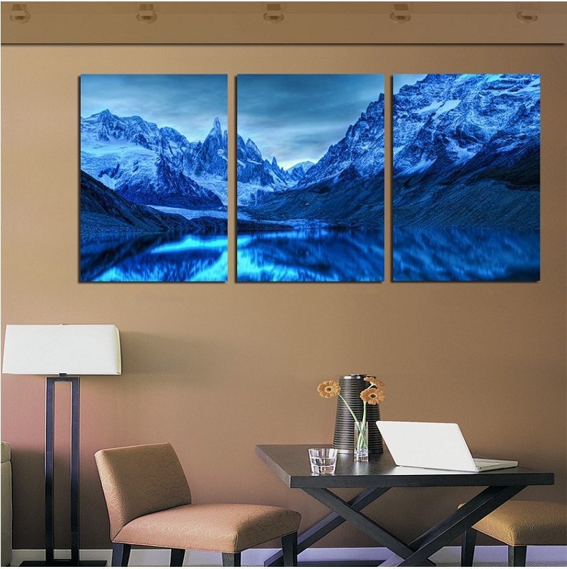 801x805 Hot Sales Cool Colors Wall Painting Of Iceberg Wall Pictures - Cool Painting Colors