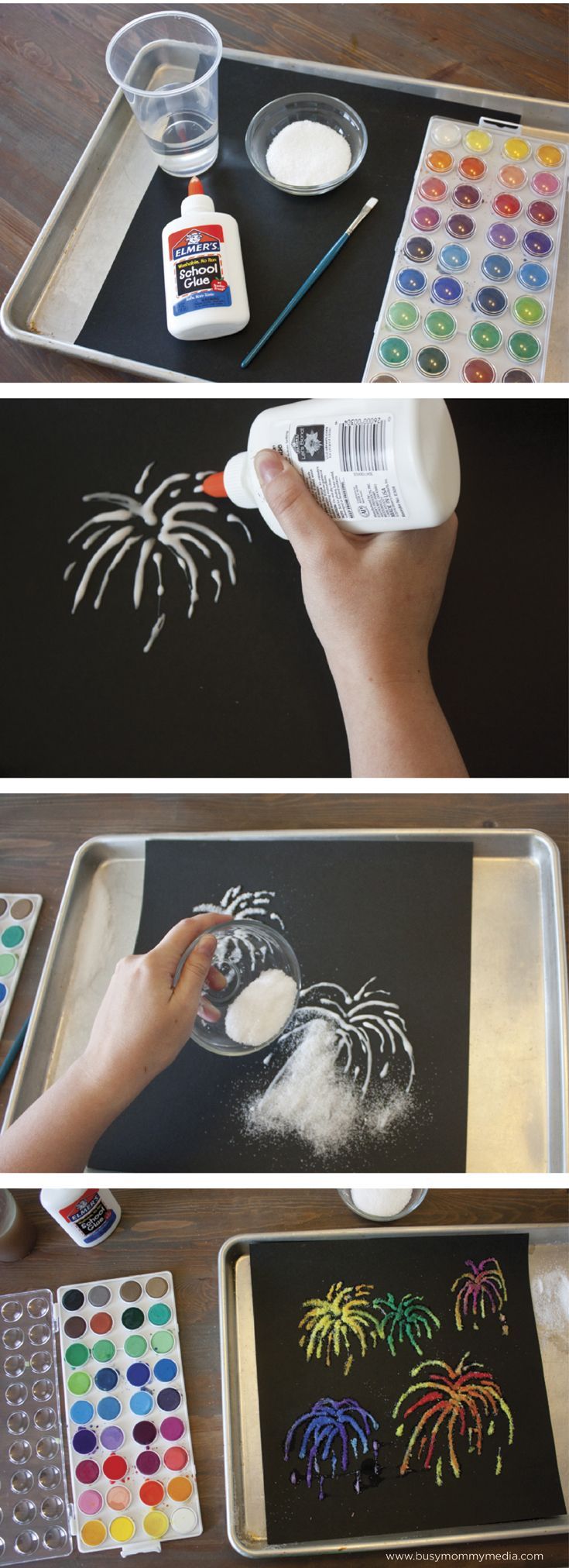 735x2024 Knutselidee Kleurrijk Vuurwerk Craft, Activities - Cool Painting For Kids
