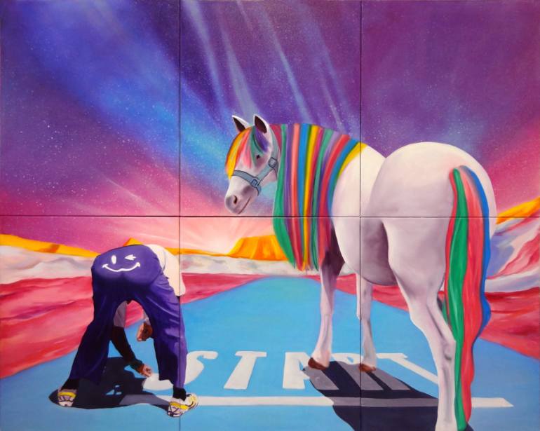 770x615 Saatchi Art Cool Kids Never Sleep Painting By Super Future Kid - Cool Painting For Kids