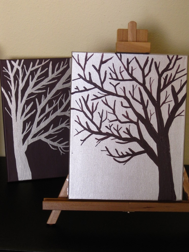 768x1024 Cool Easy Paintings Button Tree Paintings - Cool Tree Painting