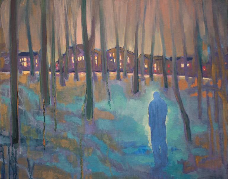 770x605 Saatchi Art Misty Wood Painting By Ron Cooper - Cooper Artist Painting